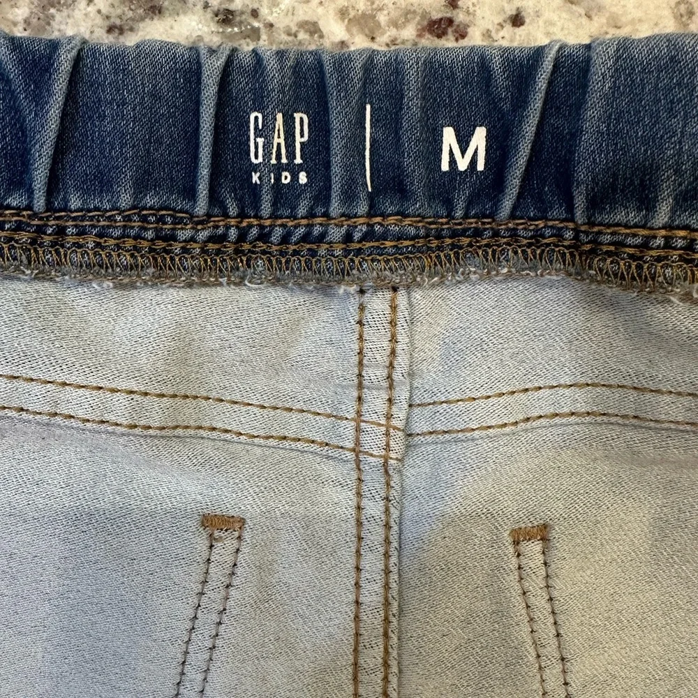 EUC GAP Blue Denim Kids Skirt with Drawstring, girls size Medium